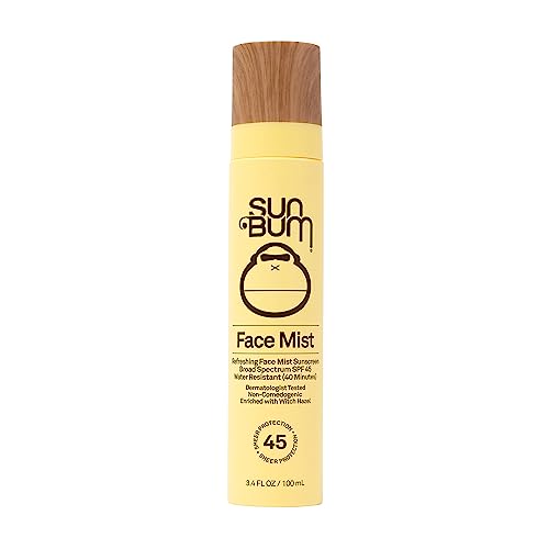 Version 1.0.0 Sun Bum Original SPF 45 Sunscreen Face Mist | Vegan and Hawaii 104 Reef Act Compliant (Octinoxate & Oxybenzone Free) Broad Spectrum Moisturizing UVA/UVB Sunscreen with Witch Hazel | 3.4 oz - Image 1