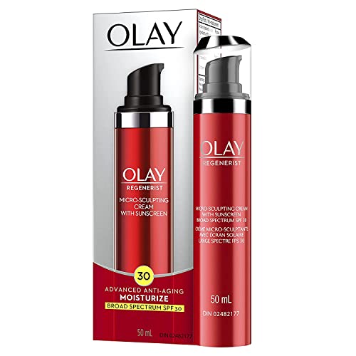 41-7HWlnsCL.jpg Face Moisturizer by Olay Regenerist Microsculpting Cream With SPF 30 Sunscreen and Vitamin E for Advanced Anti-Aging, 50ml - Image 1