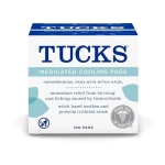 TUCKS Medicated Cooling Pads, 100 Count – Pads with Witch Hazel, Cleanses Sensitive Areas, Protects from Irritation, Hemorrhoid Treatment, Medicated Pads Used By Hospitals