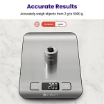 Etekcity Food Kitchen Scale, Digital Grams and Ounces for Weight Loss, Baking, Cooking, Keto and Meal Prep, LCD Display, Medium, 304 Stainless Steel - Image 15