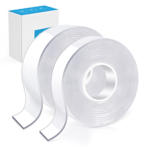 416BPW9zXL.jpg Double Sided Mounting Adhesive Tape (Pack of 2,Total 19.7FT),Double-Sided Tape Adhesive Tape Heavy Duty Tape with Two Widths - Image 1