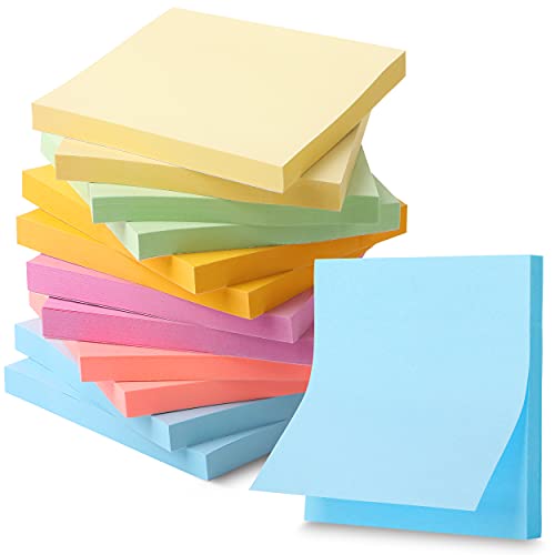 417zHWM0MLL.jpg Mr. Pen- Sticky Notes, 3”x3”, 12 Pads, Pastel Sticky Notes, Sticky Note, Self-Stick Note Pads, Sticky Pads, Sticky Notes Pastel, Sticky Notes Aesthetic, Colorful Sticky Notes, Back to School Supplies - Image 1