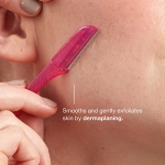 Schick Hydro Silk Touch-Up Exfoliating Dermaplaning Tool, Face & Eyebrow Razor with Precision Cover- 3 Count | Dermaplaning Razor For Women - Image 9