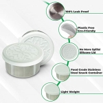 Dacha Mia Stainless Steel Food Storage Containers - Dips Condiment Containers - Set of 3 - 7oz - Eco Friendly Lunch Containers - Silicone Lids - Portion Control - Reusable - Image 3