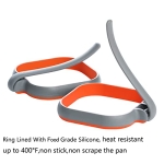 Silicone Egg Molds Pancake Molds for Kids, Square Round Egg Rings for Frying Eggs, Easy Clean Silicon Egg Rings Pack of 4, Nonstick Silicone Egg Mcmuffin Maker, Heat Resistant Pancake Ring - Image 3