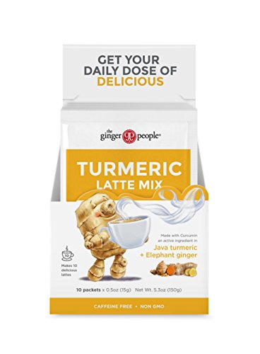 41db1vC4nSL.jpg The Ginger People Turmeric Latte Mix-10 Sachets, Ginger 5.3 Ounce - Image 1