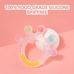 Haakaa Large-Palm Baby Teething Toys, Food Grade Silicone Teethers for Babies 0-6 Months/6-12 Months, BPA Free Teething Relief Baby Chew Toys - Image 3