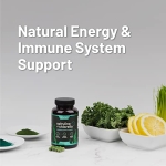 Organic Spirulina Chlorella Capsules - Spirulina Green Superfoods for Heart Support, Natural Energy - Spirulina Supplement, Spirulina and Chlorella Powder, Plant Vitamins (120 Capsules) - Image 8