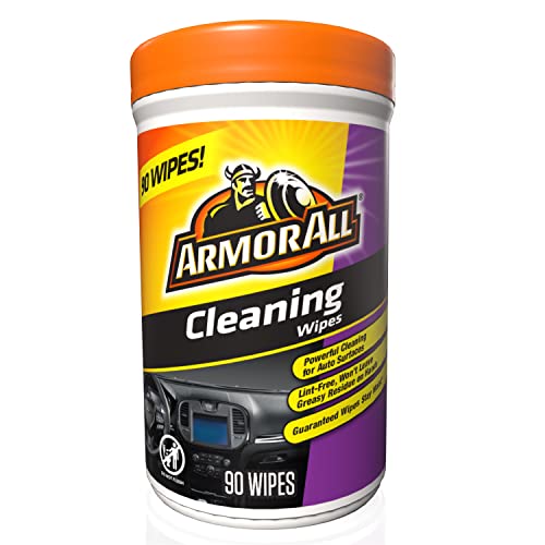 41zcPUlQPEL.jpg Armor All Car Cleaning Wipes, Wipes for Car Interior and Car Exterior, 90 Wipes Each - Image 1