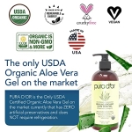 PURA D'OR Organic Aloe Vera Gel Lemongrass (16oz) All Natural - ZERO Artificial Preservatives - Deeply Hydrating & Moisturizing - Sunburn, Bug Bites, Rashes, Small Cuts, Eczema Relief - Skin & Hair - Image 7