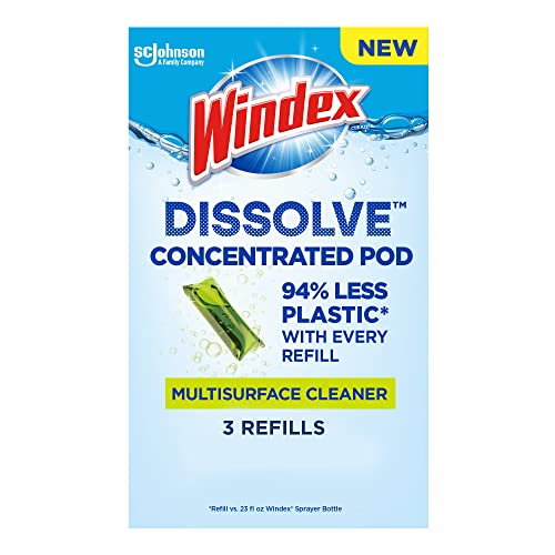 513pE9TVDkL.jpg Windex Dissolve Concentrated Pods, Multisurface Cleaner, 3 Concentrated Dissolvable Refill Pods - Image 1