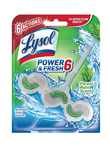 Lysol Power & Fresh 6 Automatic Toilet Bowl Cleaner, Forest Rain, 1 ct