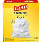 Glad Protection Series ForceFlex Drawstring 13 Gallon 1/120ct - Image 7