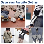 HTVRONT Iron on Patches for Clothing Repair, Fabric Patches Iron on, Black White Gray Beige Brown Repair Decorating Kit 20 Pieces Iron on Patch Size 3.7" by 4.9" (9.5 cm x 12.5 cm) - Image 5