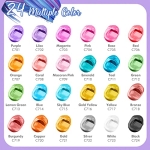 Caliart Metallic Acrylic Paint Set with 12 Brushes, 24 Colors (59ml, 2oz) Art Craft Paints for Artists Students Kids Beginners, Halloween Decorations Canvas Ceramic Wood Rock Painting Art Supplies Kit - Image 8