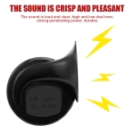 2PCS 300DB Super Loud Train Horns, 12V Waterproof Air Horns Replacement Kit, Car Air Electric Snail Double Horn, Automotive Accessories Universal for Car, Motorcycle, Truck, Bike, Boat (Red) - Image 4