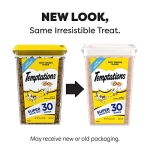 TEMPTATIONS Classic Crunchy and Soft Cat Treats Tasty Chicken Flavor, 30 oz. Tub - Image 10