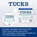 TUCKS Medicated Cooling Pads, 100 Count – Hemorrhoid Pads with Witch Hazel, Cleanses Sensitive Areas, Protects from Irritation, Hemorrhoid Treatment, Medicated Pads Used By Hospitals - Image 8