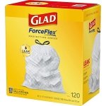 Glad Protection Series ForceFlex Drawstring 13 Gallon 1/120ct - Image 10