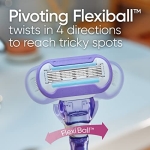 Gillette Venus Extra Smooth Swirl Razors for Women, 1 Venus Razor, 4 Razor Blade Refills, Flexiball Handle for a Close, Smooth Shave - Image 3