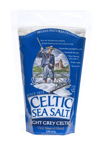 51siYpYj70L.jpg Celtic Sea Salt, Light Grey Pouch, 8 oz - Image 1