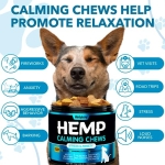 Hemp Calming Chews for Dogs with Anxiety and Stress - Dog Calming Treats - Dog Anxiety Relief - Storms, Barking, Separation - Valerian - Hemp Oil - Calming Treats for Dogs - Made in USA - Image 6