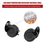 2PCS 300DB Super Loud Train Horns, 12V Waterproof Air Horns Replacement Kit, Car Air Electric Snail Double Horn, Automotive Accessories Universal for Car, Motorcycle, Truck, Bike, Boat (Red) - Image 6