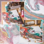 GenCrafts Metallic Acrylic Pouring Paint - Set of 12 Metallic Colors - Pre-Mixed High Flow & Ready to Pour - 2 oz./ 59 ml Bottles - Multi-Purpose Paints for Canvas & Paper, Rocks, Wood and More - Image 3