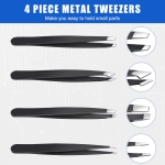 Catcan 12 Pieces Metal Puzzle Tool Set, DIY Metal Model Kit Including Clippers Edge Bending Tools Tab Twisting Tool Cylinder Cone Shape Bend Assist Tool 4 Metal Tweezers - Image 6