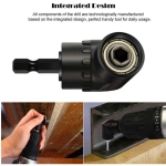 CIGOTU Right Angle Drill Adaptor,4-in-1 Impact Drill Bit Extension,360° Rotatable 1/4 3/8 1/2" Impact Grade Socket Adapter Set,105 Degree Angle Screwdriver Drill Bit for Household Workplace Industry - Image 9