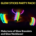 Glow Sticks Bulk Party Favors 100pk - 8" Glow in the Dark Party Supplies, Light Sticks for Neon Party Glow Necklaces and Bracelets for Kids or Adults - Image 6
