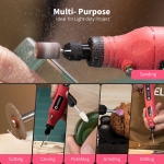 HARDELL Mini Cordless Rotary Tool, 5-Speed 3.7V rechargeable Kit with 61 Accessories, USB Charging Multi-Purpose Power Tool for Sanding, Polishing, Drilling, Etching, Engraving, DIY Crafts - Image 2