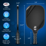 GARYE Pickleball Paddles Set of 2, USAPA Approved Carbon Fiber Pickleball Set, Lightweight Graphite Rackets 2 Pack with 6 Balls, 1 Pickleball Bag for Men and Women - Image 5