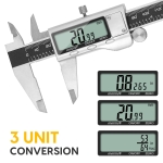 Digital Caliper Measuring Tool, 6 Inch Caliper Tool with Large LCD Screen, Easy Switch from Inch Millimeter Fraction, Stainless Steel Vernier Caliper Digital Micrometer for DIY/Household - Image 6
