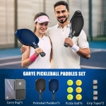 GARYE Pickleball Paddles Set of 2, USAPA Approved Carbon Fiber Pickleball Set, Lightweight Graphite Rackets 2 Pack with 6 Balls, 1 Pickleball Bag for Men and Women - Image 4
