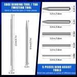 Catcan 12 Pieces Metal Puzzle Tool Set, DIY Metal Model Kit Including Clippers Edge Bending Tools Tab Twisting Tool Cylinder Cone Shape Bend Assist Tool 4 Metal Tweezers - Image 5