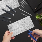 Catcan 12 Pieces Metal Puzzle Tool Set, DIY Metal Model Kit Including Clippers Edge Bending Tools Tab Twisting Tool Cylinder Cone Shape Bend Assist Tool 4 Metal Tweezers - Image 2