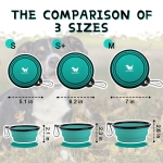 Collapsible Dog Bowls for Travel, 2-Pack Dog Portable Water Bowl for Dogs Cats Pet Foldable Feeding Watering Dish for Traveling Camping Walking with 2 Carabiners, BPA Free - Image 6
