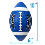 Franklin Sports Football - Grip-Rite 100 - Kids Junior Size - Youth Football - Durable Outdoor Rubber Football - Blue / White - Image 3